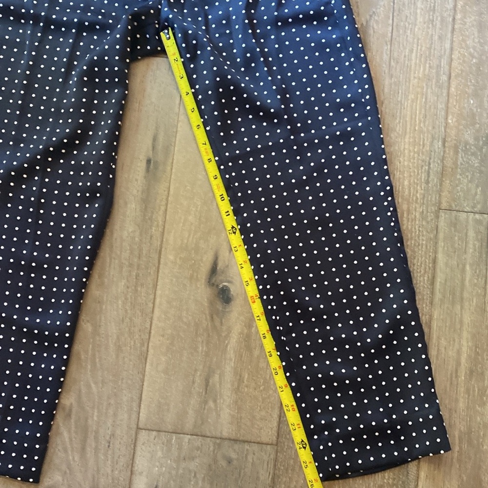 NWT Banana Republic Navy and White Polka Dot Avery Pant - Picture 5 of 13
